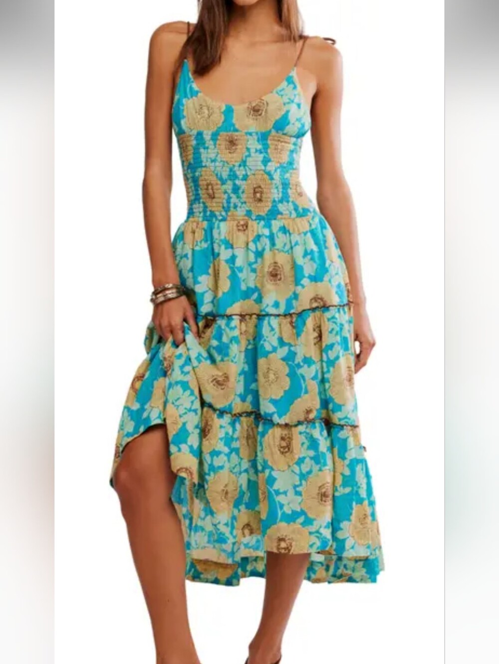 Free People Adriel Tied Strap Midi Dress